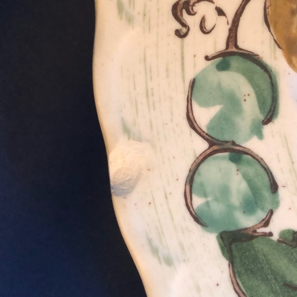 Lot of 6 MetLox Vernon Ware Vineyard Pottery Dinner Plates - Hand painted & RARE - Picture 3 of 5